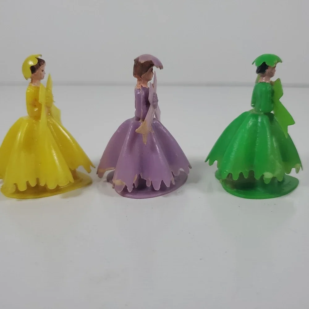 Vintage MCM 1960's Wedding Cake Toppers Bridesmaids